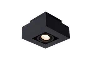 Moderne Plafondspot Quadrado - dimbaar 1x5W | Zwart