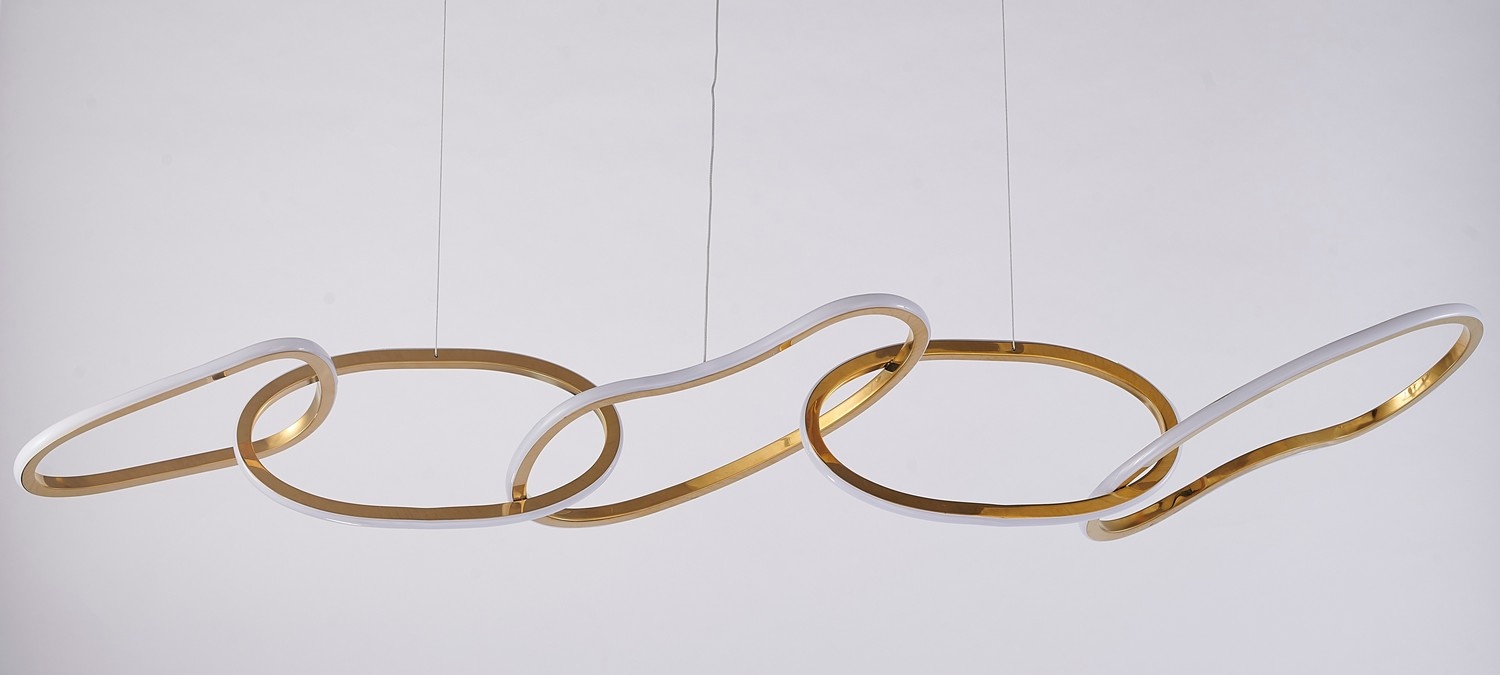 Design hanglamp Yara - Goud incl. Led - 120 cm