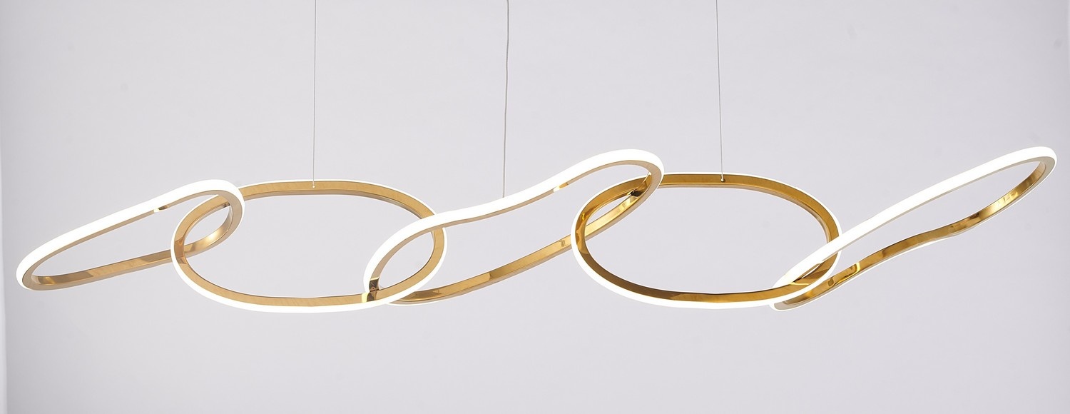 Design hanglamp Yara - Goud incl. Led - 120 cm