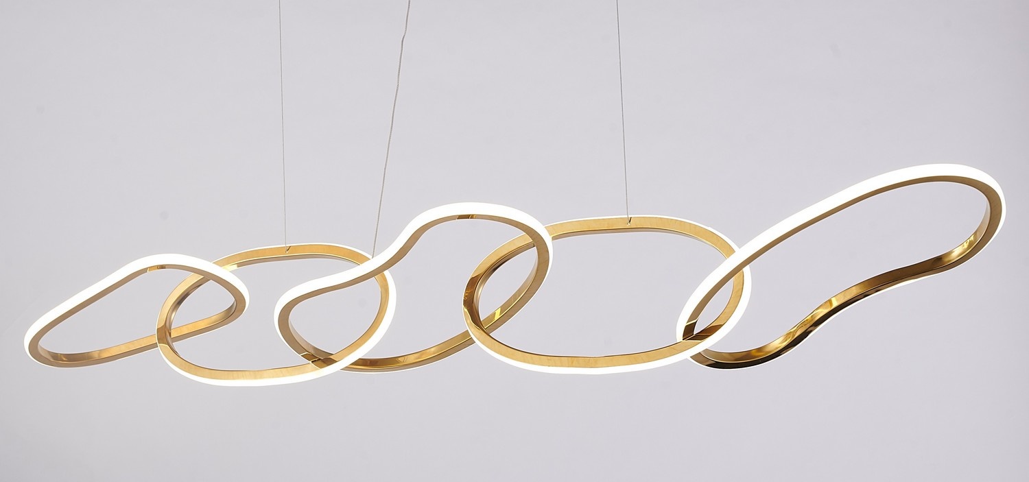 Design hanglamp Yara - Goud incl. Led - 120 cm