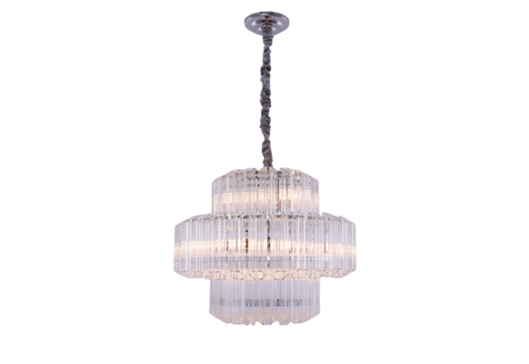 Hanglamp Méline - 50 cm - Transparant | 3 laags