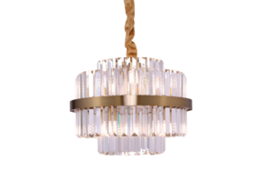 Hanglamp Amira Transparant/Goud | Ø 40 cm