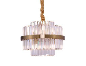 Hanglamp Amira Transparant/Goud | Ø 40 cm