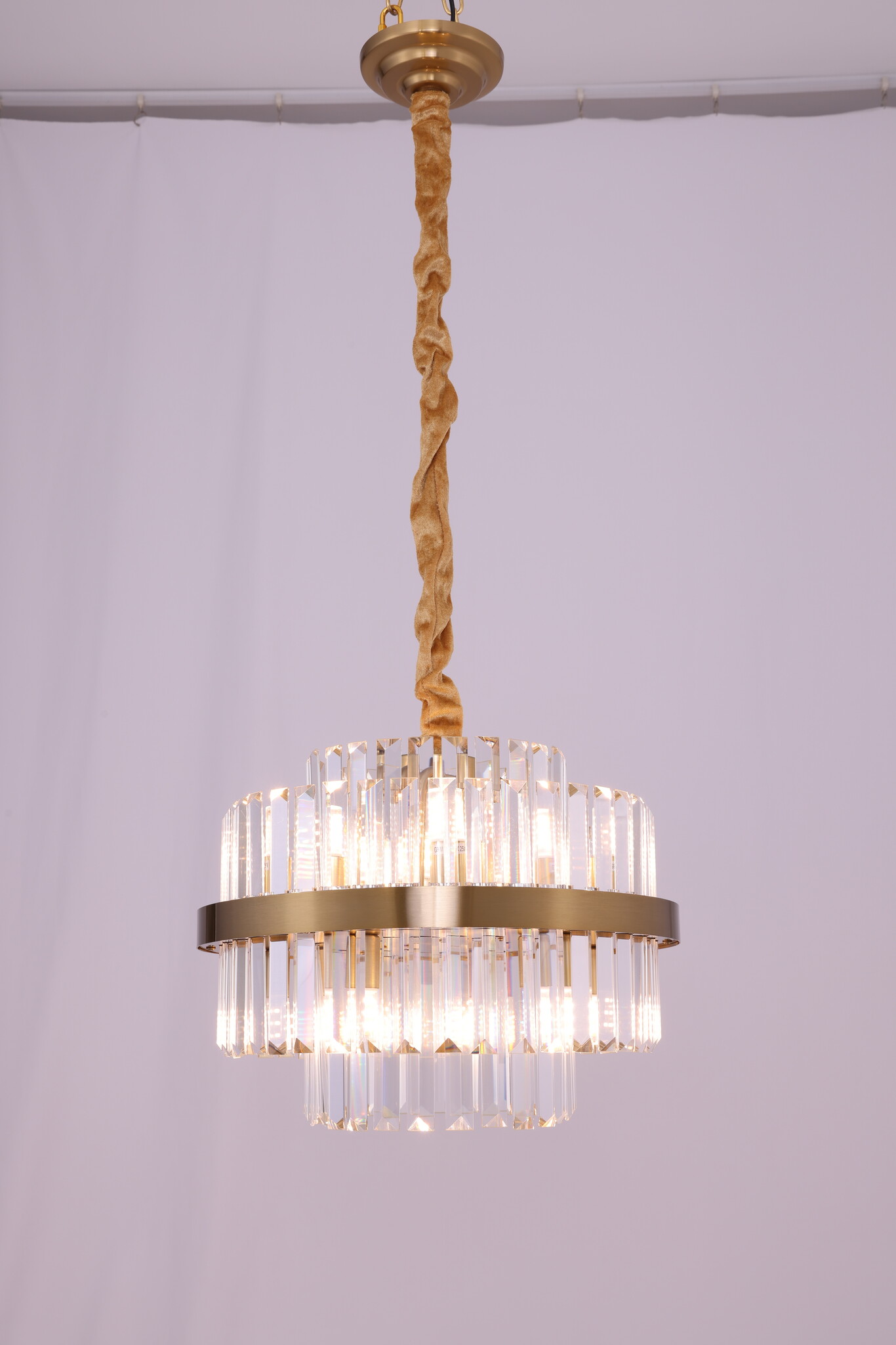 Hanglamp Amira Transparant/Goud | Ø 40 cm