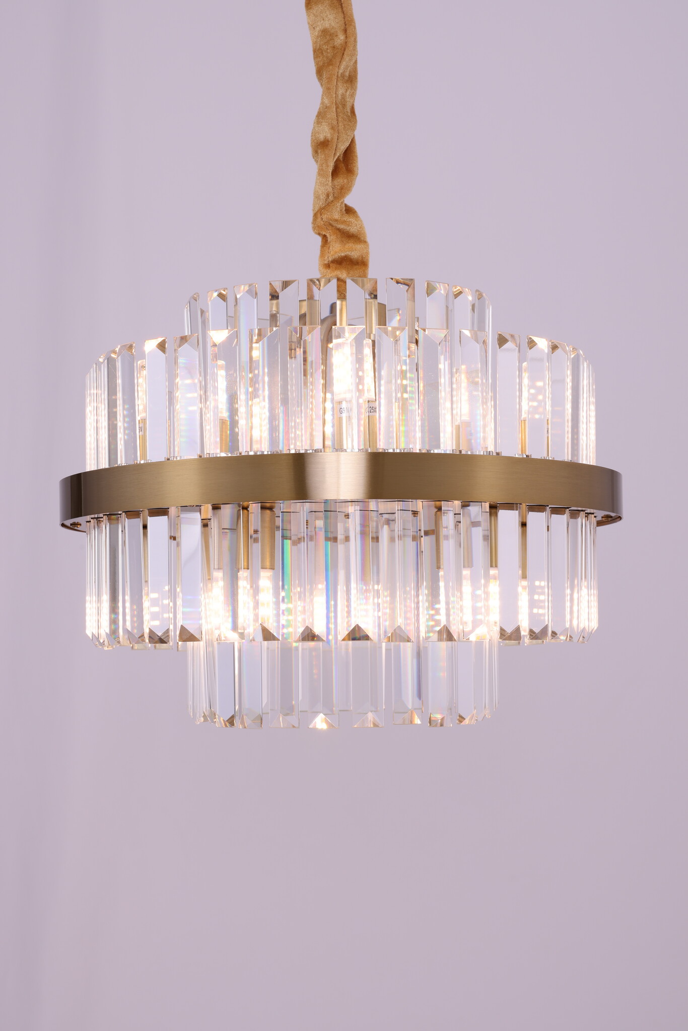 Hanglamp Amira Transparant/Goud | Ø 40 cm