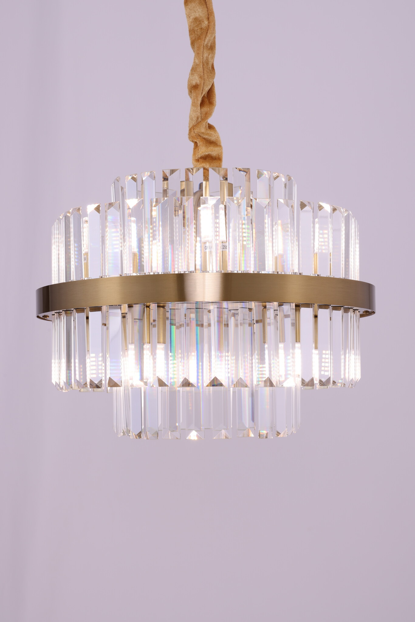 Hanglamp Amira Transparant/Goud | Ø 40 cm
