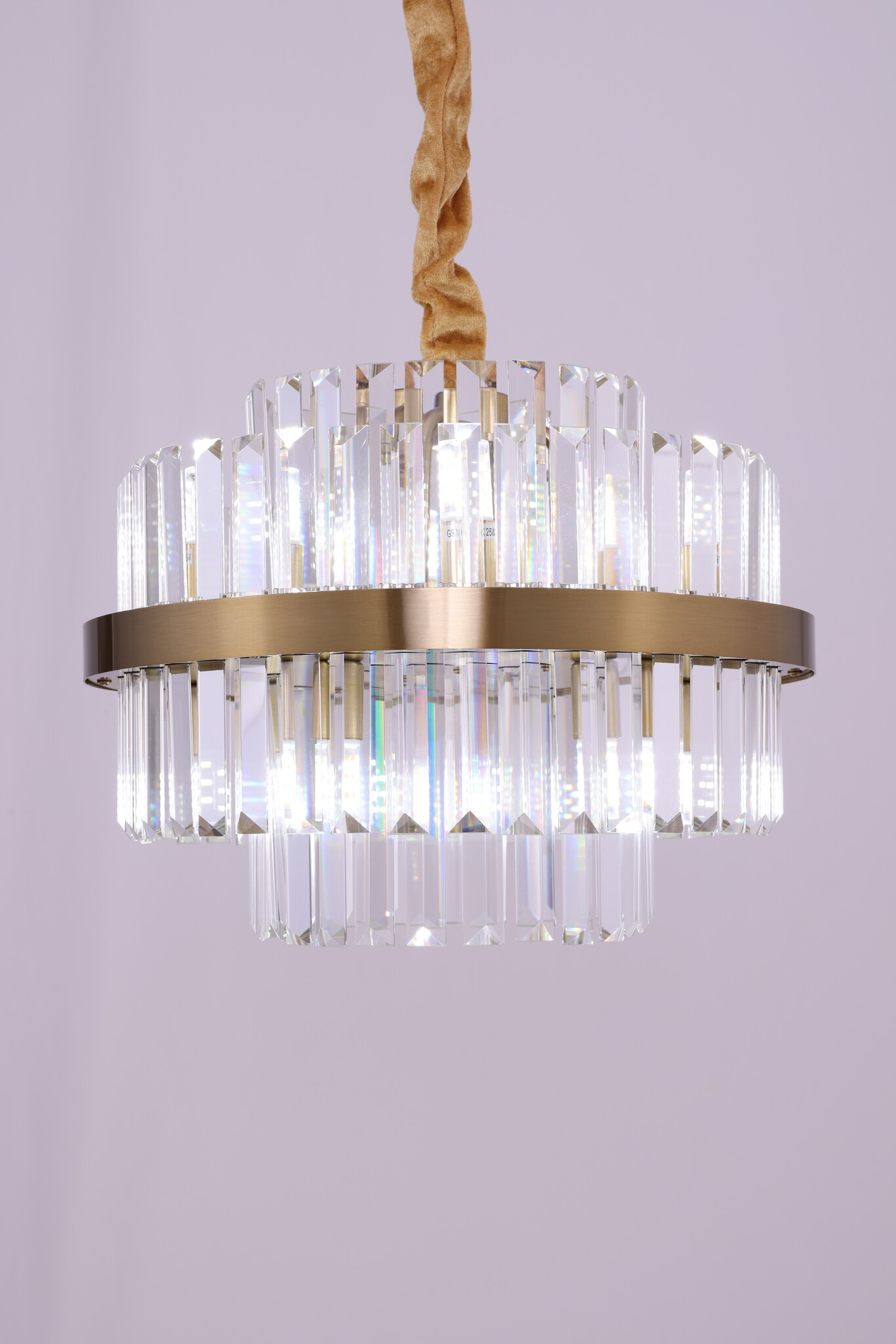 Hanglamp Amira Transparant/Goud | Ø 40 cm