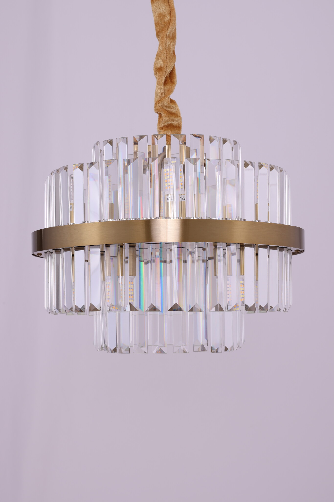 Hanglamp Amira Transparant/Goud | Ø 40 cm
