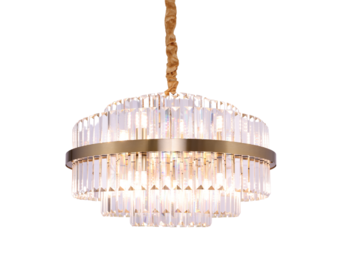 Hanglamp Amira Transparant/Goud | Ø 60 cm