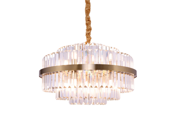 Hanglamp Amira Transparant/Goud | Ø 60 cm
