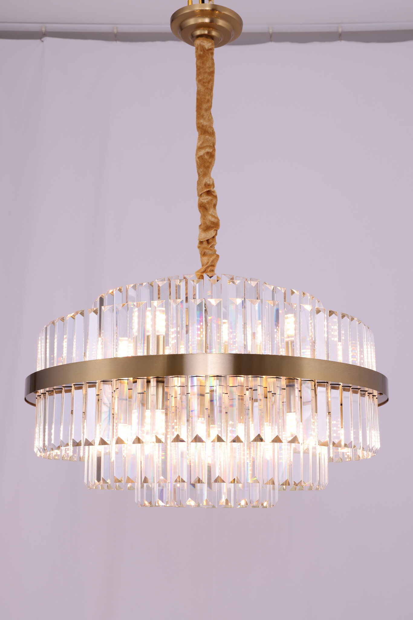 Hanglamp Amira Transparant/Goud | Ø 60 cm