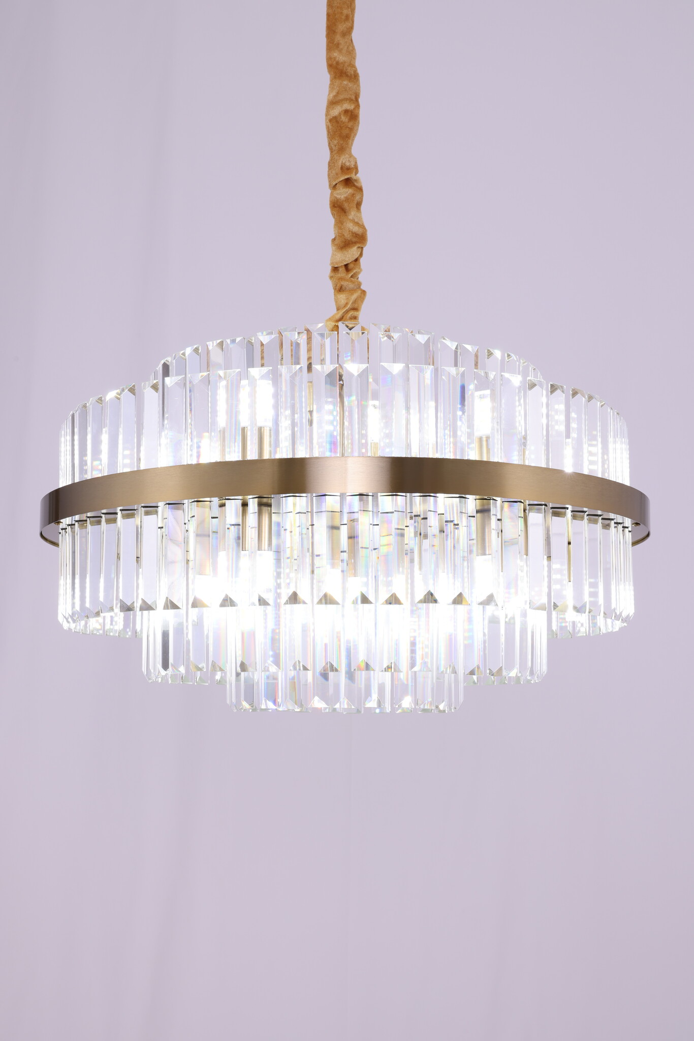 Hanglamp Amira Transparant/Goud | Ø 60 cm