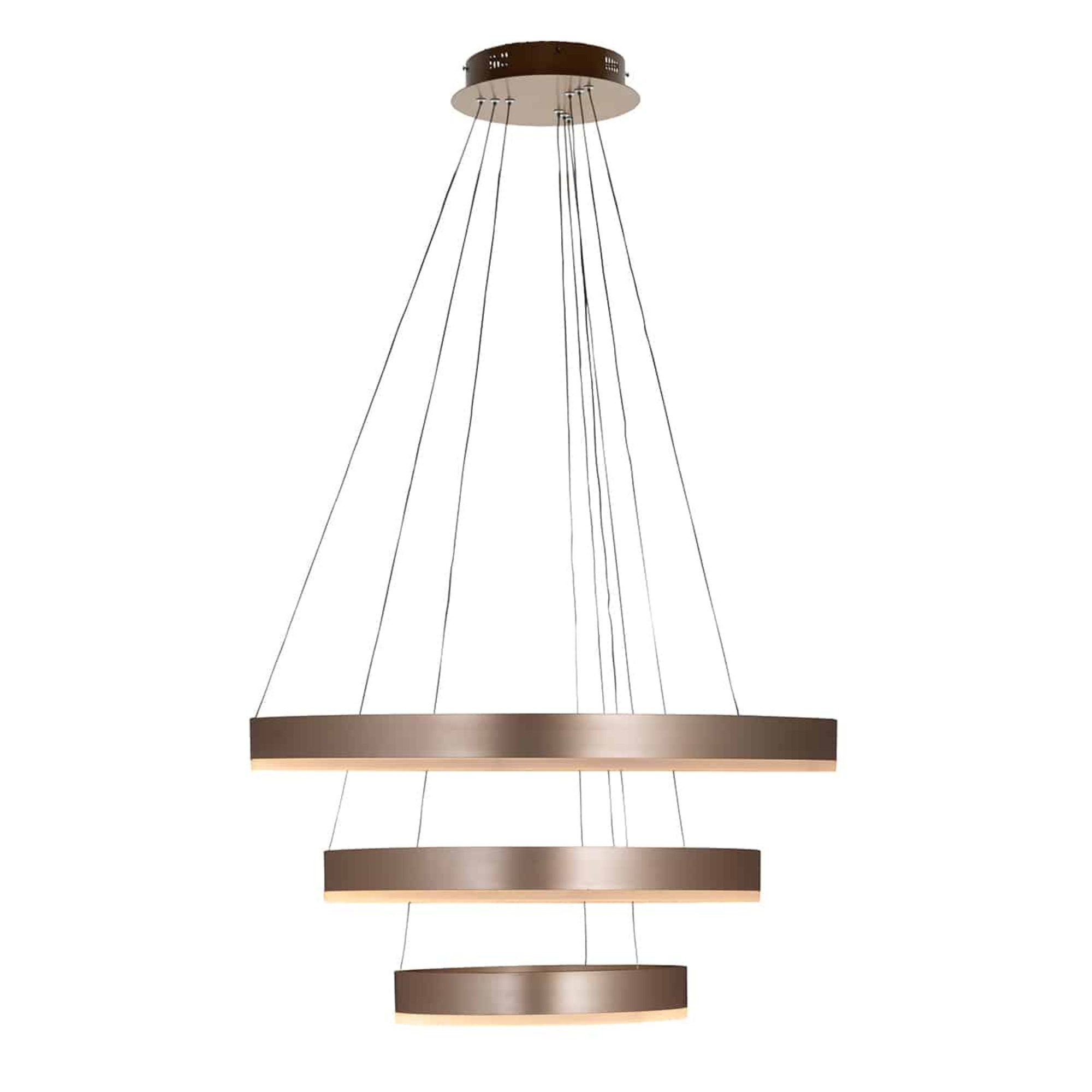 Design hanglamp Rounds - rosé goud incl. Led | 3 laags