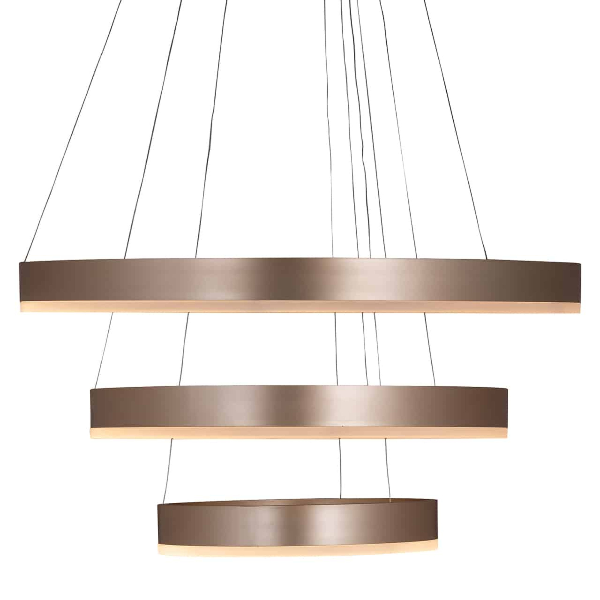 Design hanglamp Rounds - rosé goud incl. Led | 3 laags