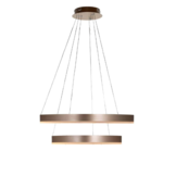 Design hanglamp Rounds - rosé goud incl. Led | 2 laags