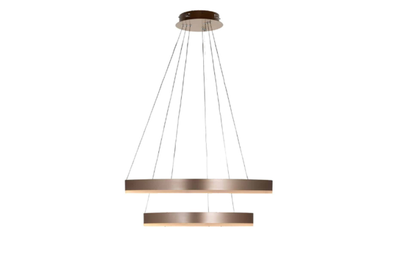 Design hanglamp Rounds - rosé goud incl. Led