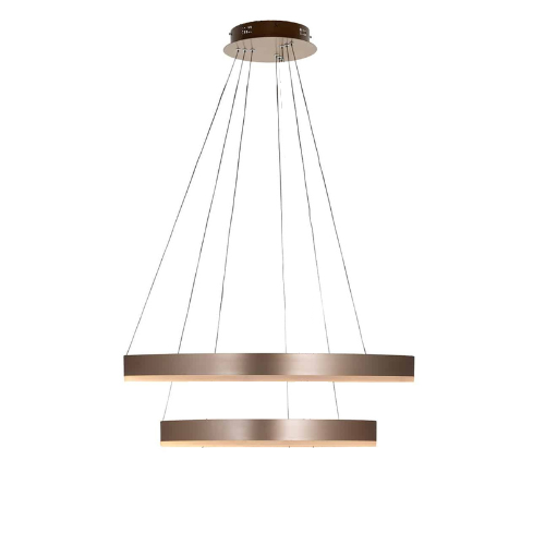Design hanglamp Rounds - rosé goud incl. Led | 2 laags