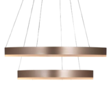 Design hanglamp Rounds - rosé goud incl. Led | 2 laags