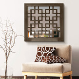 Kenza Spiegel - Bruin - 70 x 70 cm