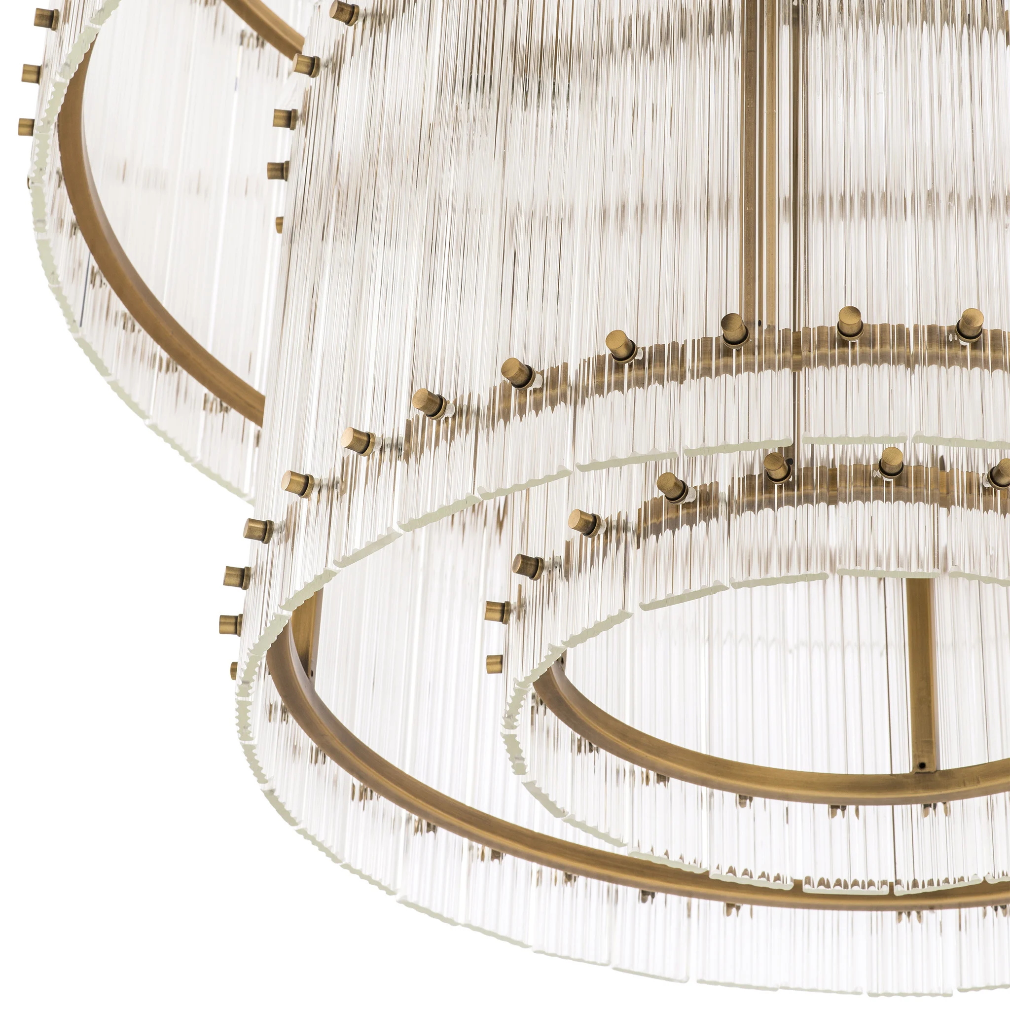 Hanglamp Alice - 80 cm - 2 laags - Transparant/Goud
