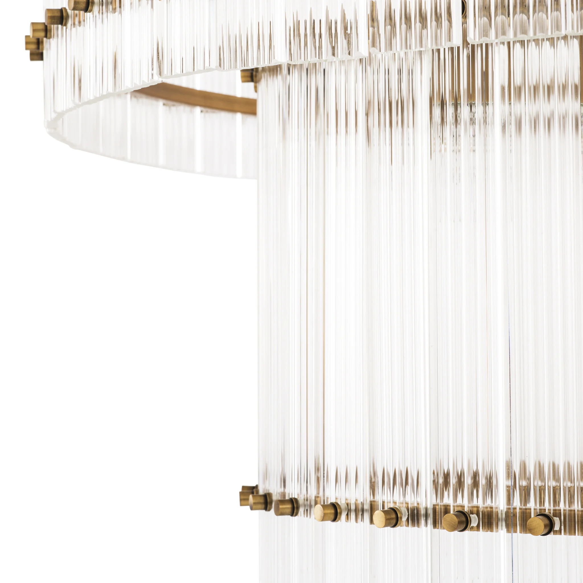 Hanglamp Alice - 80 cm - 2 laags - Transparant/Goud