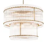 Hanglamp Alice - 80 cm - 2 laags - Transparant/Goud