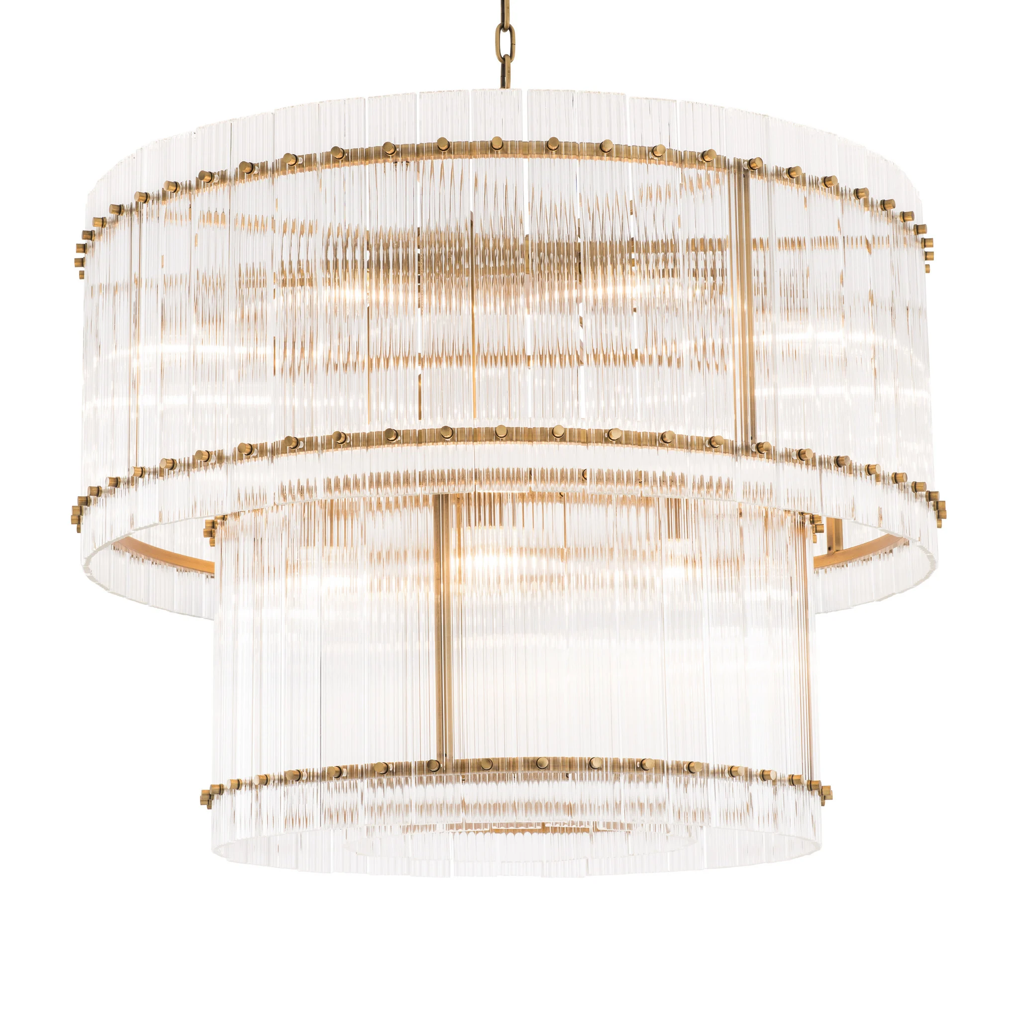 Hanglamp Alice - 80 cm - 2 laags - Transparant/Goud