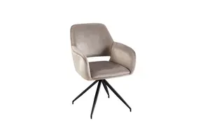 Eetkamerstoel Eva - Taupe - Roteerbaar