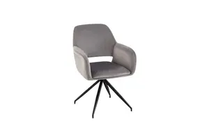 Eetkamerstoel Eva - Grijs - Roteerbaar