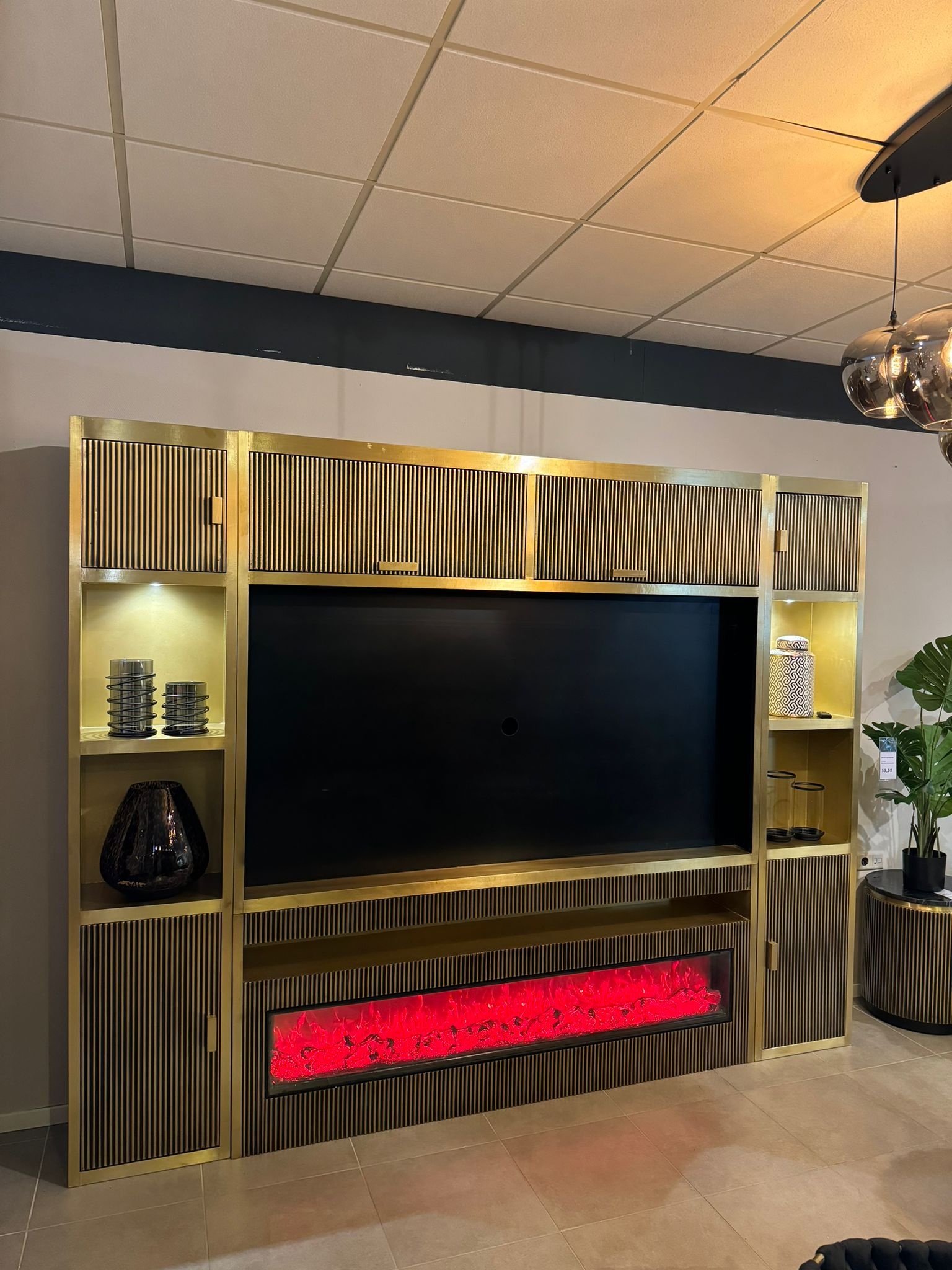 TV-Wandmeubel Cinewall Goldtown  - 280 x 30 x 220 cm