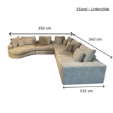 Hoekbank Rondo - Naturel kleurig - Ronde lounge