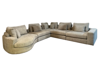 Hoekbank Rondo - Naturel kleurig - Ronde lounge