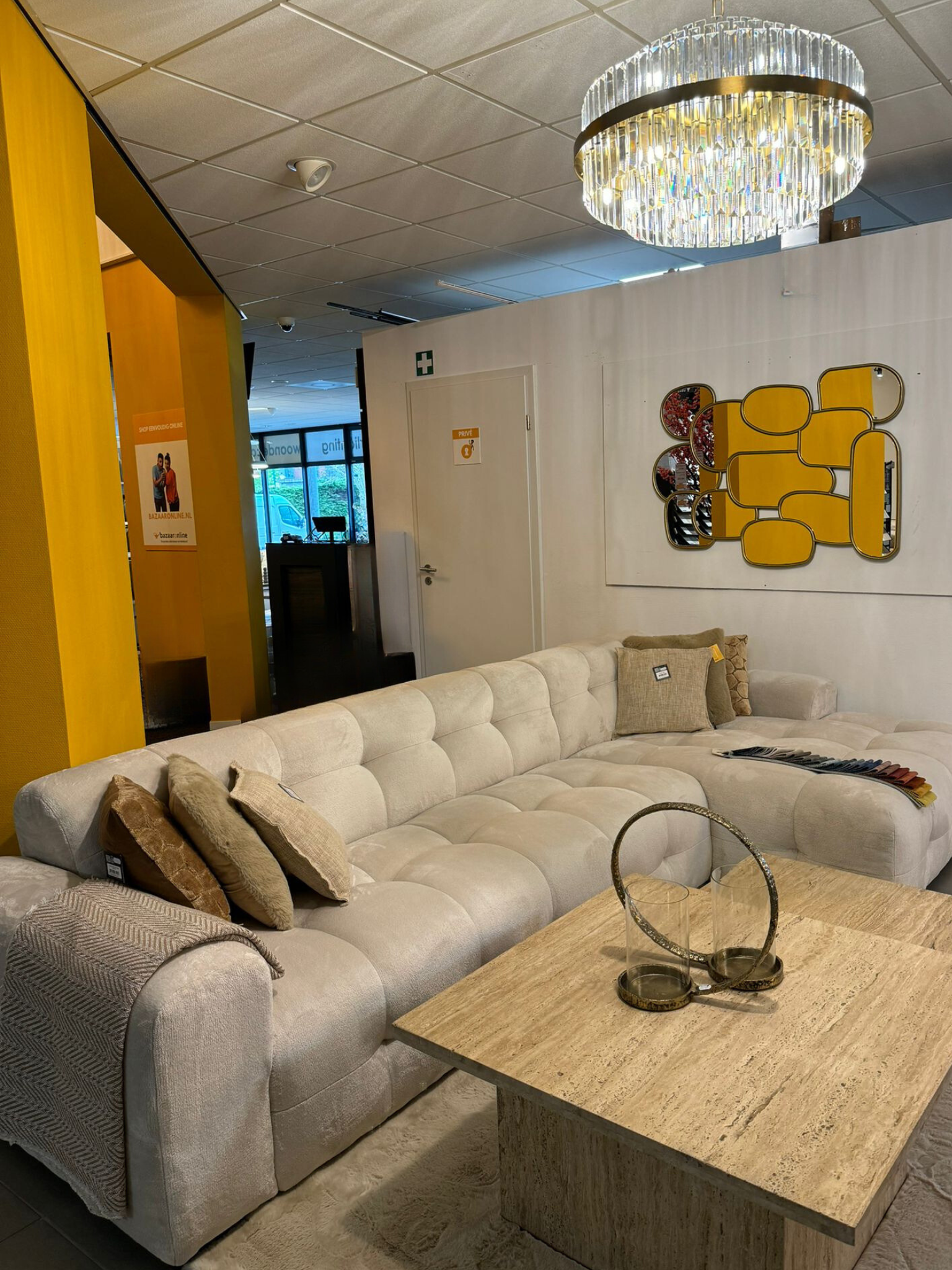 Loungebank Cubes - Cremé