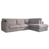 Hoekbank Texas - Ribstof Grijs - Pocketvering