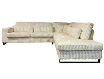 Hoekbank Fluffy - Ivory kleur - Pocketvering