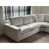 Hoekbank Milano - Bouclé wit - Ronde lounge