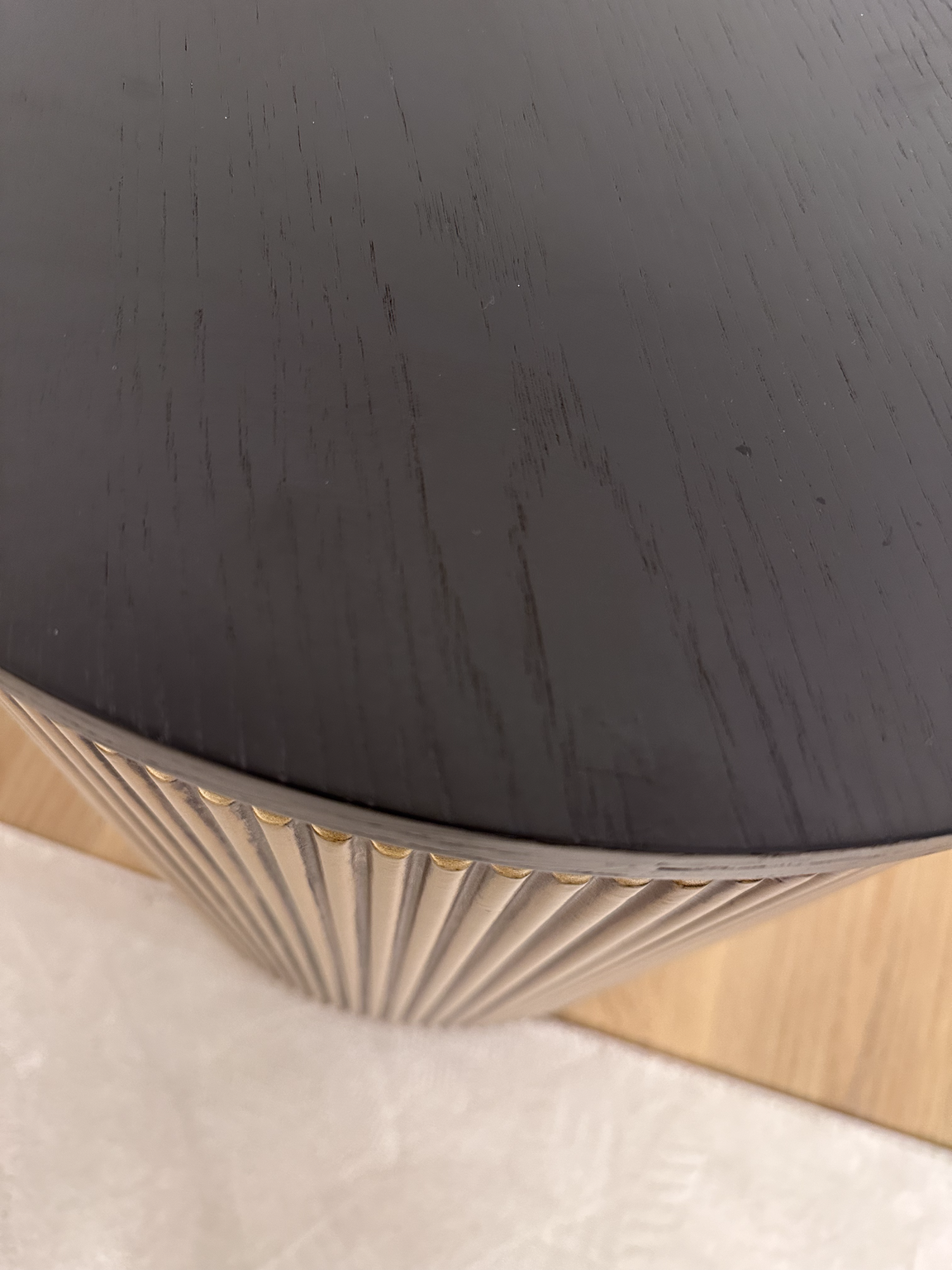 Bijzettafel Goldtown | Zwart Eiken Fineer Rond Ø 45 cm