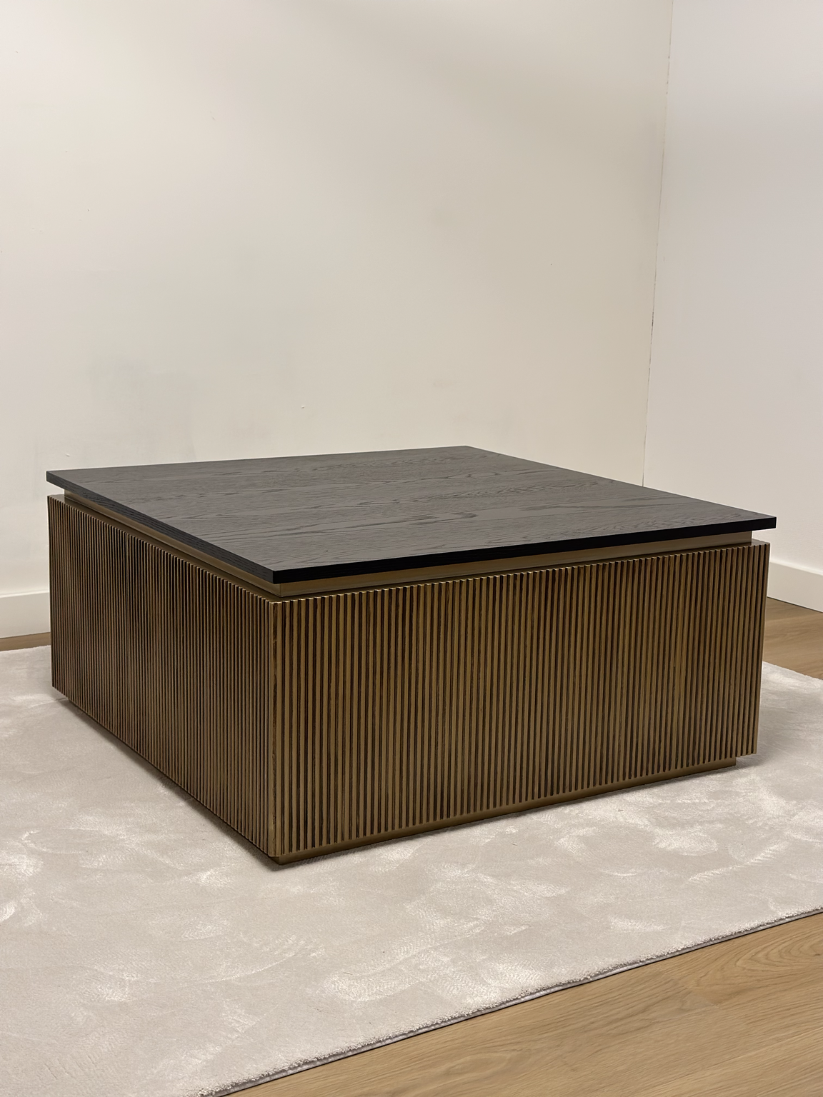 Salontafel Goldtown Zwart Eiken Fineer | 90 x 90 cm