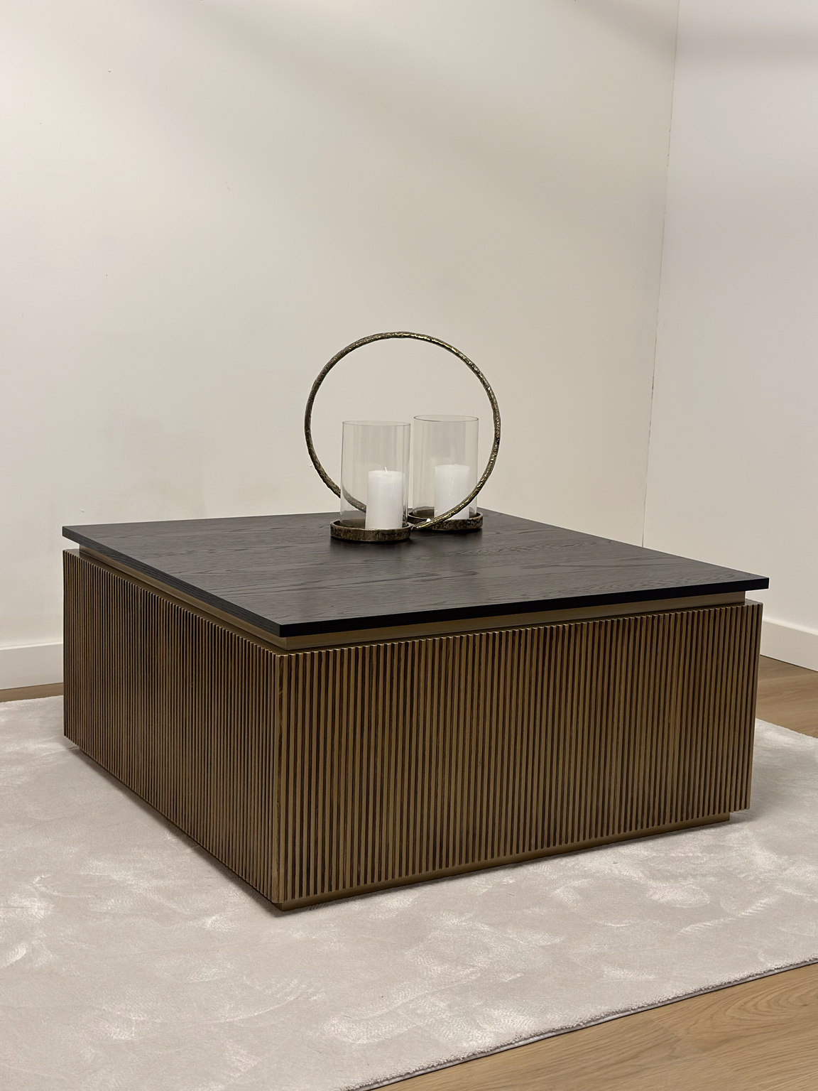 Salontafel Goldtown Zwart Eiken Fineer | 90 x 90 cm