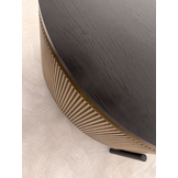 Salontafel Goldtown Zwart Eiken Fineer | Ø90 cm