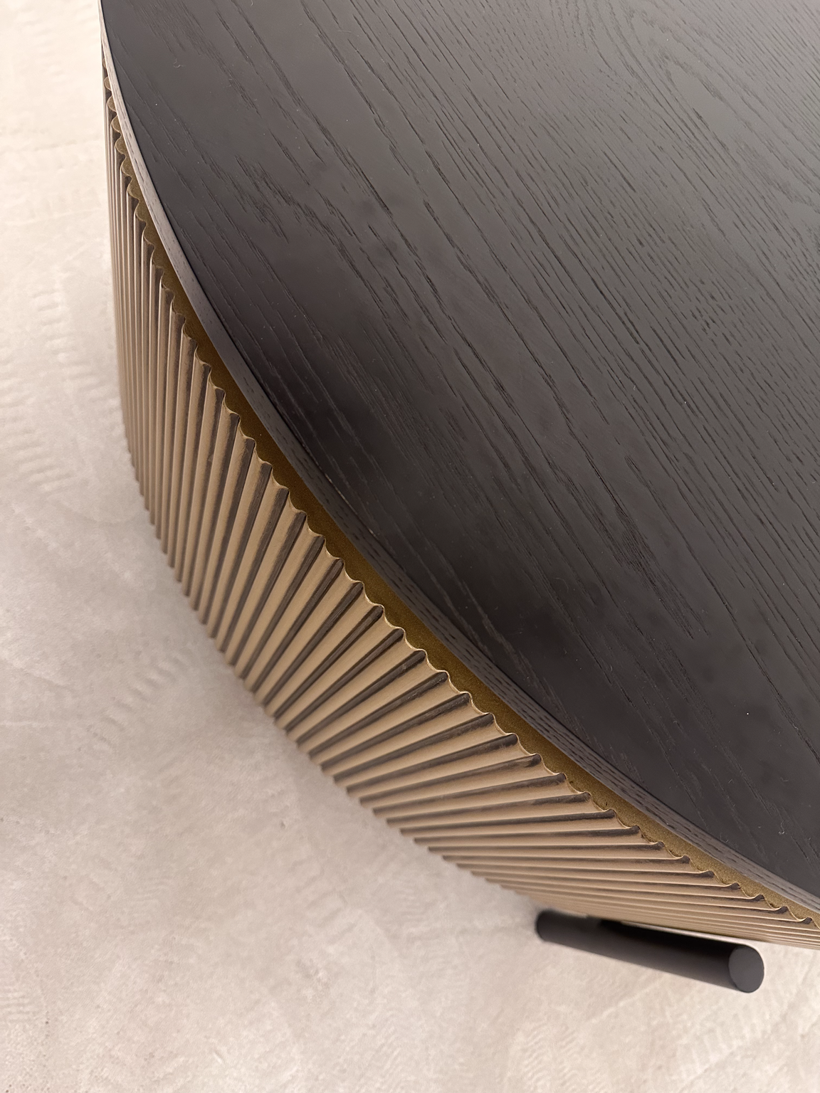 Salontafel Goldtown Zwart Eiken Fineer | Ø90 cm