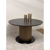Eettafel Goldtown | Zwart Eiken Fineer - Rond Ø 130 cm