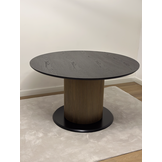 Eettafel Goldtown | Zwart Eiken Fineer - Rond Ø 130 cm