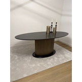 Eettafel Goldtown | Zwart Eiken Fineer - Ovaal 200 cm