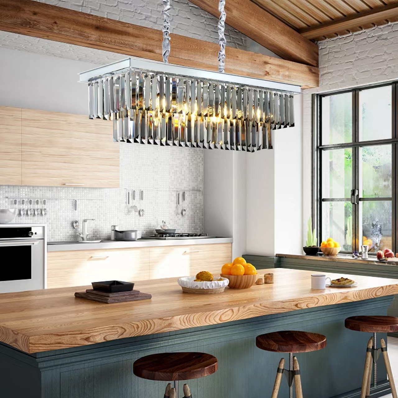 Hanglamp Holz Zilver 85 x 30 cm | Eric Kuster Style