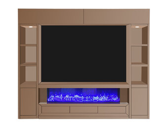 TV-Wandmeubel Sepia - Spiegel - Cinewall