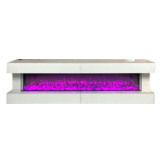 TV-meubel Oxton Wit met ingebouwde 3D sfeerhaard