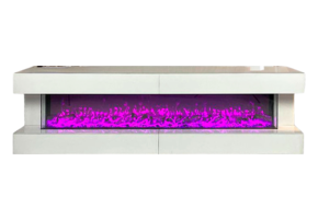 TV-Meubel Oxton - Wit - incl. Sfeerhaard