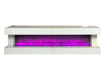 TV-Meubel Oxton - Wit - incl. Sfeerhaard