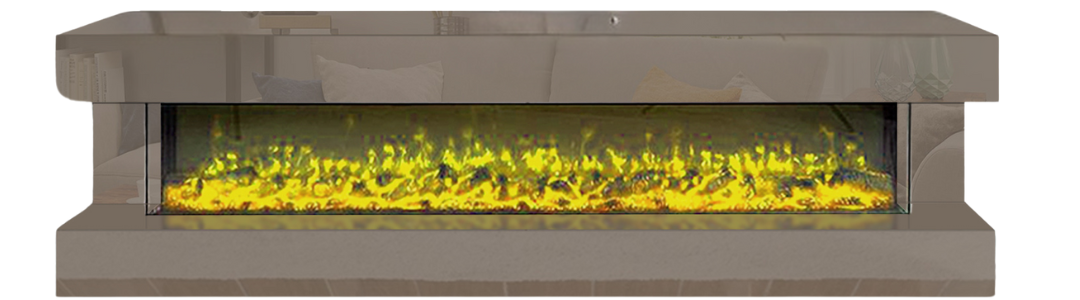 TV-Meubel Oxton - Sepia - incl. Sfeerhaard